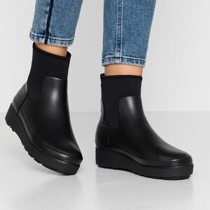 Hunter Black Neo Chelsea Boots
